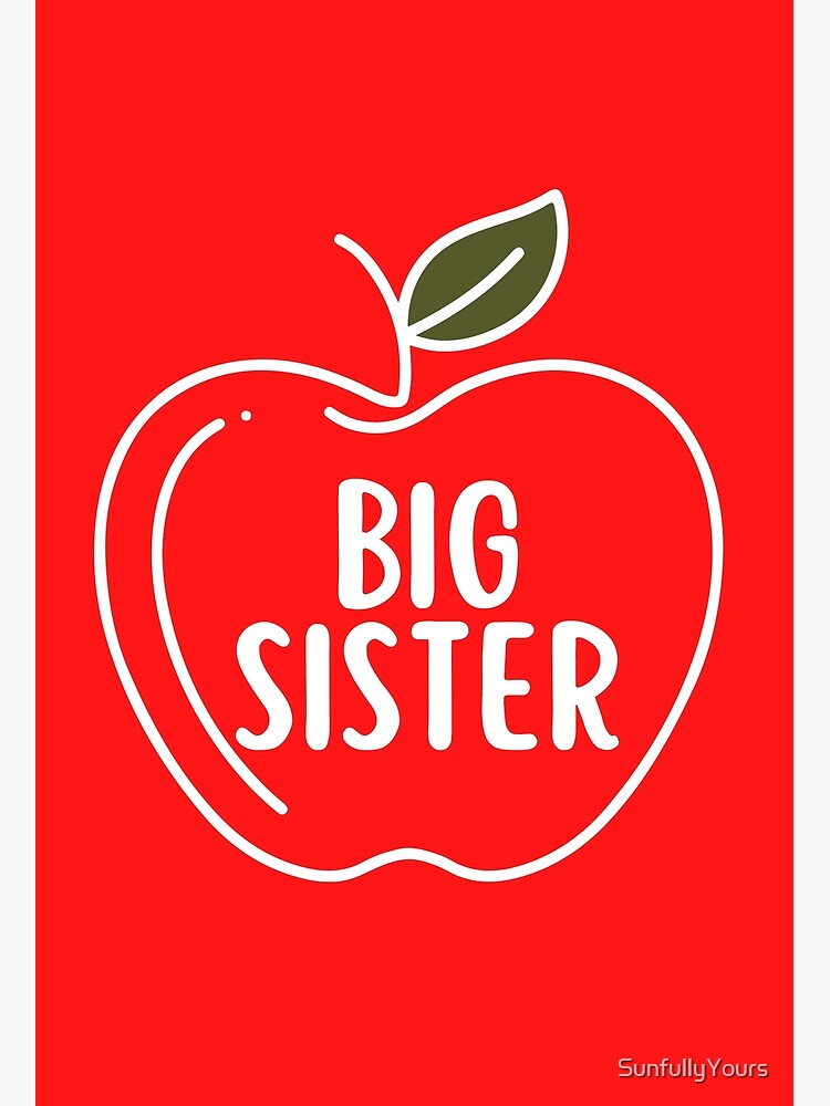 Disover Big Sister Cute Apple Family Apple Picking Season Premium Matte Vertical Poster