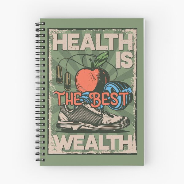 Item preview, Health is Wealth, Fitness, Vintage Poster designed and sold by Groove-Emporium.