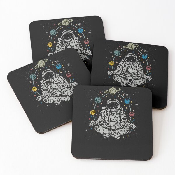Item preview, Vintage Lotus Meditating Astronaut Zen Yoga Planets  designed and sold by ArtMuni99.
