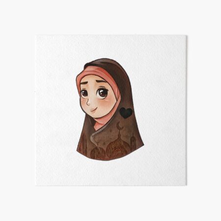 cute muslim girl Art Board Print for Sale by muslim-ah