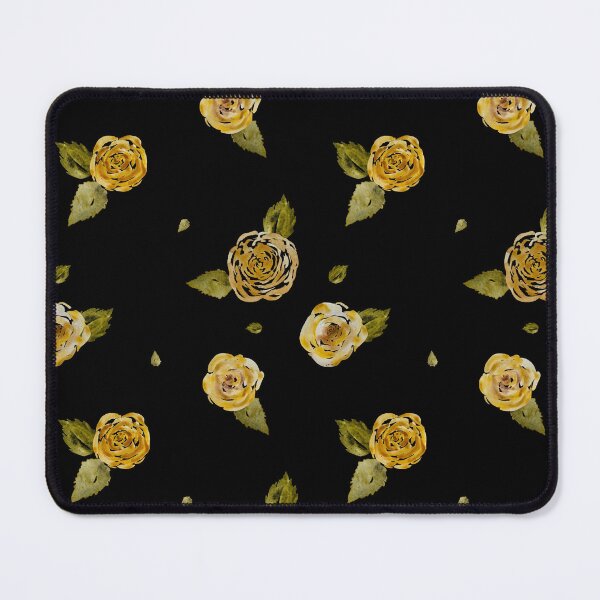 Item preview, Rose flower bud black pattern watercolor sketch designed and sold by Yana Mustafina | Boho Soulful Designs.