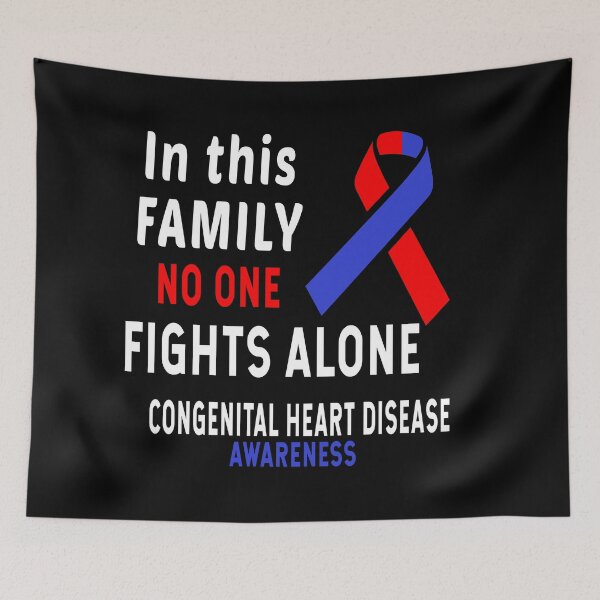 Item preview, In This Family Nobody Fights Alone Congenital Heart Disease Awareness designed and sold by Color-Sparkle.
