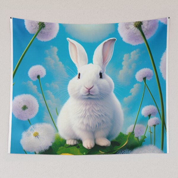 Item preview, Colorful Festive Easter Eggs Easter Bunny Spring Flowers Version 53 designed and sold by DreamingAwake1.