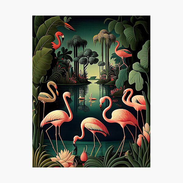 Flamingo Fiesta Photographic Print