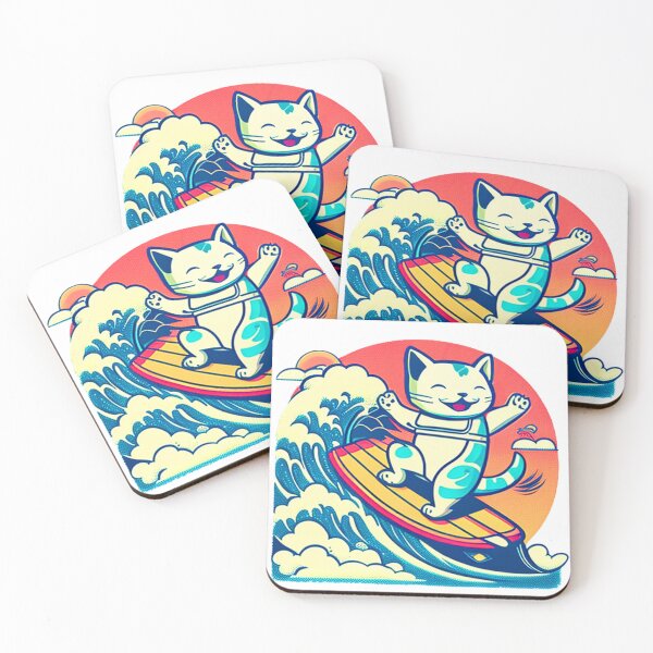 Item preview, Kawaii Kitty Surf Adventure designed and sold by Kona Cat Creationz.