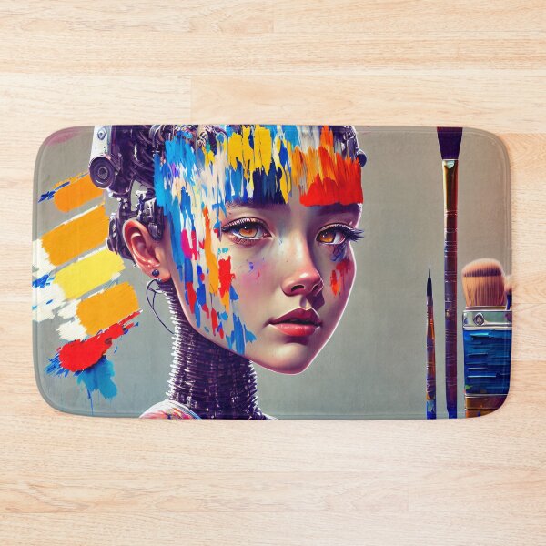 Item preview, 1. Creativity knows no bounds: cyborg girls as artists designed and sold by ArtCreator2023.