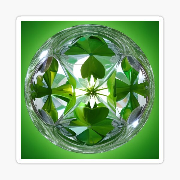 Glass Sphere of Shamrocks Sticker