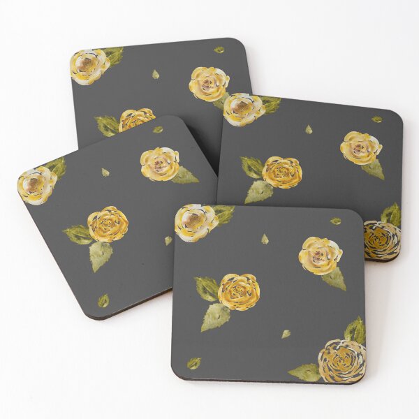 Item preview, Rose flower bud grey pattern watercolor sketch designed and sold by Yana Mustafina | Boho Soulful Designs.