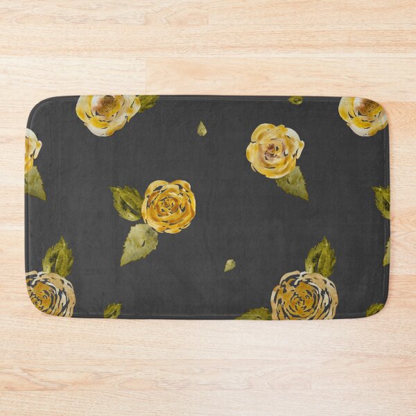 Item preview, Rose flower bud grey pattern watercolor sketch designed and sold by Yana Mustafina | Boho Soulful Designs.
