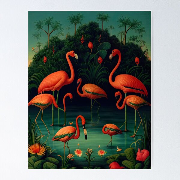 Flamingo Paradise Poster
