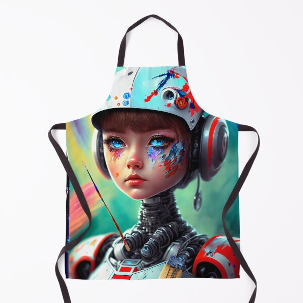 Item preview, When machines get creative: The painting of the cyborg girl designed and sold by ArtCreator2023.