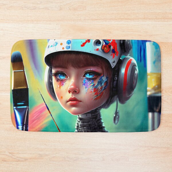 Item preview, When machines get creative: The painting of the cyborg girl designed and sold by ArtCreator2023.
