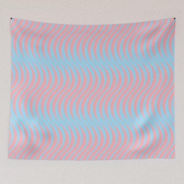 Item preview, Wiggles Curves Pink and Blue designed and sold by RandomWorkshop.
