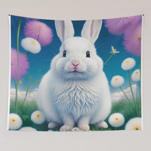 Item preview, Colorful Festive Easter Eggs Easter Bunny Spring Flowers Version 41 designed and sold by DreamingAwake1.