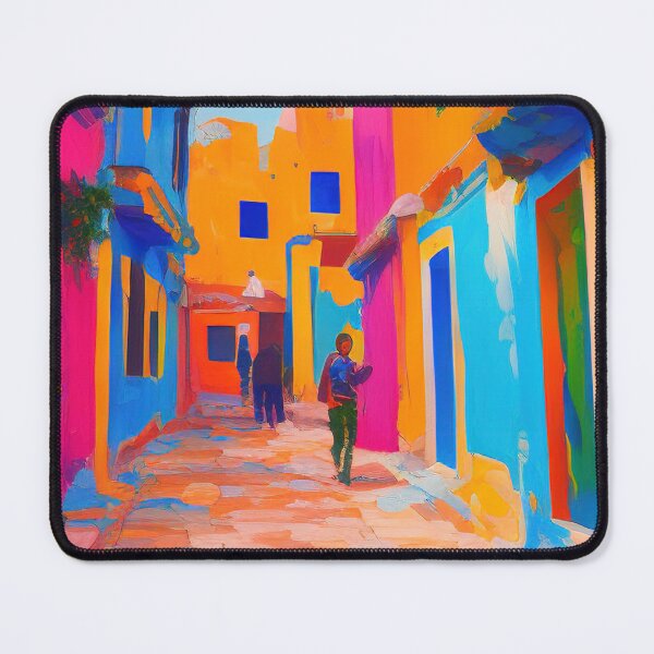 Item preview, Chefchaouen City Streets designed and sold by Sowari-Pillows.