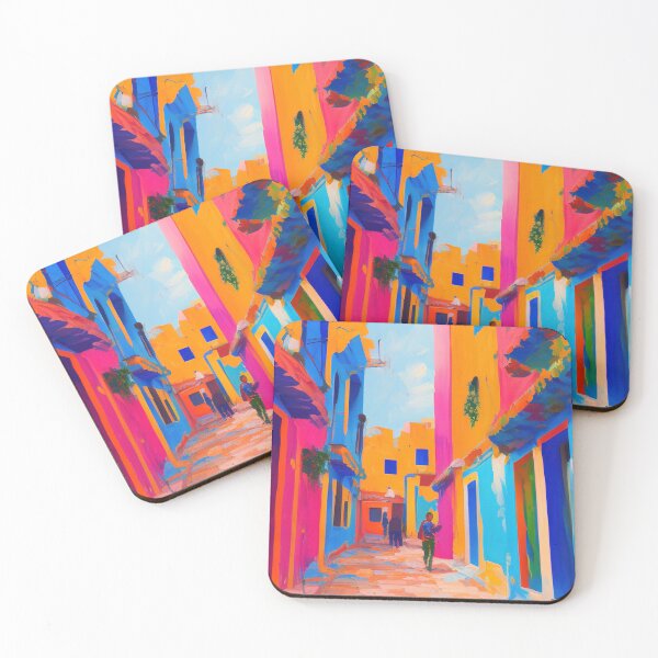 Item preview, Chefchaouen City Streets designed and sold by Sowari-Pillows.