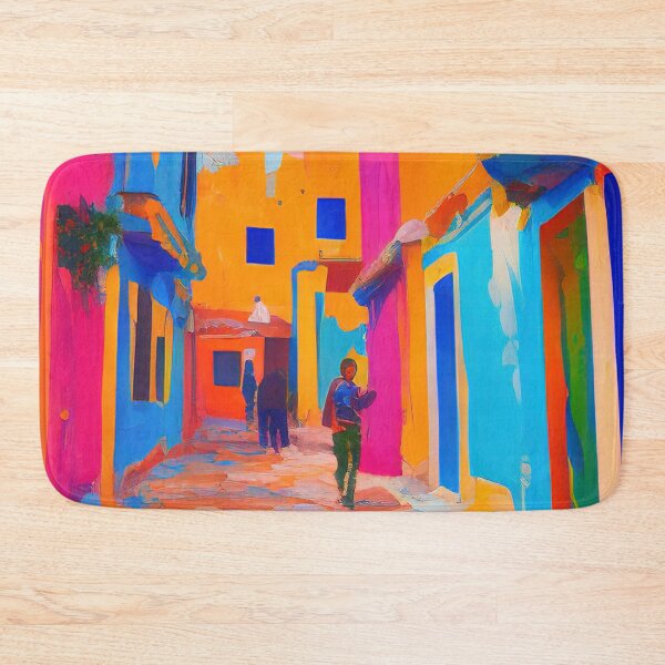 Item preview, Chefchaouen City Streets designed and sold by Sowari-Pillows.
