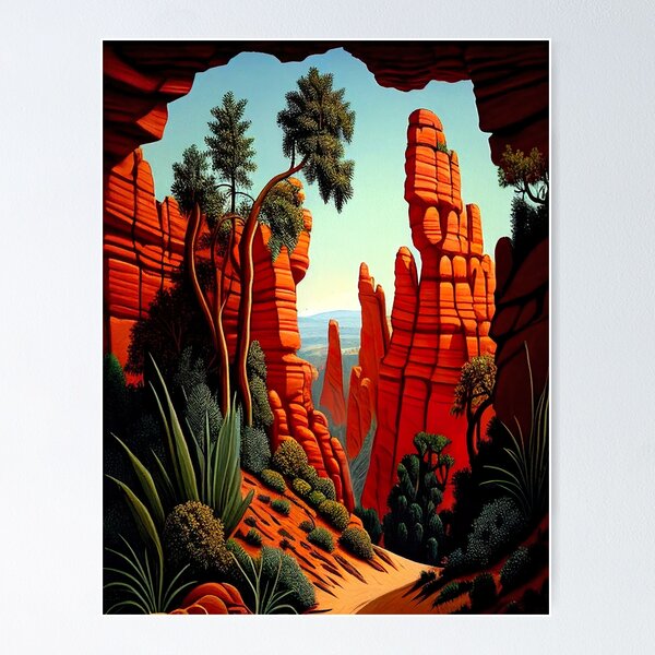Crimson Canyons Poster