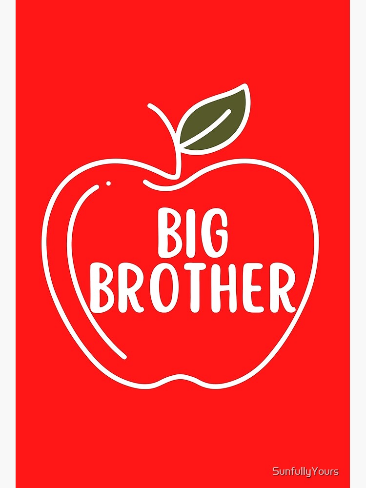 Disover Big Brother Cute Apple Family Apple Picking Season Premium Matte Vertical Poster