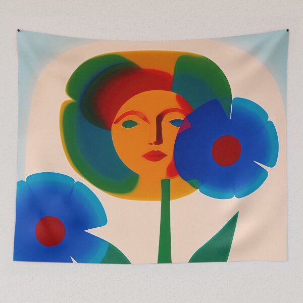 Item preview, Fiori Riso nº 12 - Minimalist Colorful Flowers Risoprint designed and sold by Futuristicas.