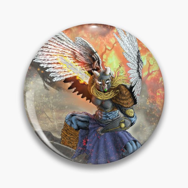 Item preview, Valkyrie of the Flaming Sword designed and sold by JebMiao_Art.