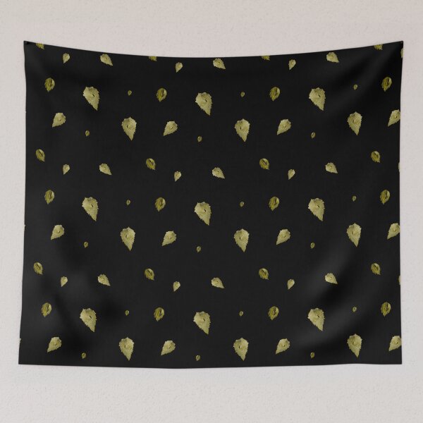 Artikelvorschau, Rose leaves leaf simple black pattern watercolor entworfen und verkauft von Yana Mustafina | Boho Soulful Designs.