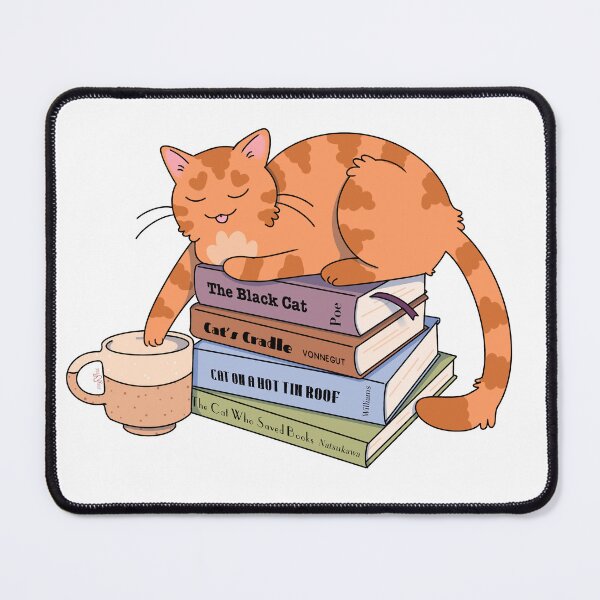 Item preview, Cozy Bookstore Cat designed and sold by NannaDesignCo.