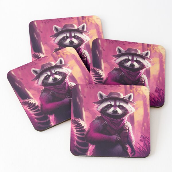 Item preview, Quirky Magenta Raccoon designed and sold by TheArtfulAllie.