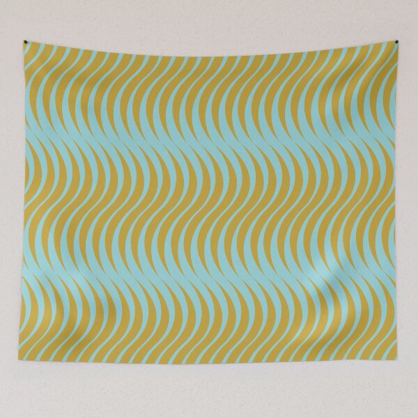 Item preview, Wiggles Curves Blue and Brown designed and sold by RandomWorkshop.