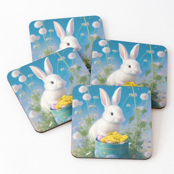 Item preview, Colorful Festive Easter Eggs Easter Bunny Spring Flowers Version 40 designed and sold by DreamingAwake1.