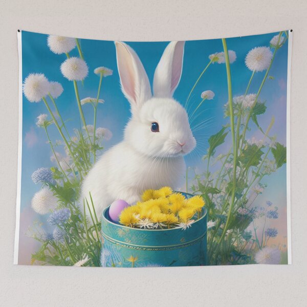 Item preview, Colorful Festive Easter Eggs Easter Bunny Spring Flowers Version 40 designed and sold by DreamingAwake1.