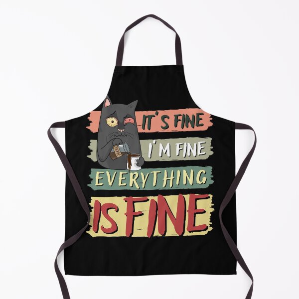 Item preview, IT’S FINE I’M FINE EVERYTHING IS FINE FUNNY CAT COFFEE LOVER designed and sold by Mimielitas-Shop.