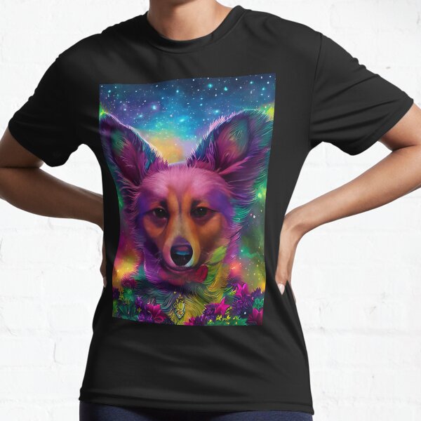 Digital Doggos: Stunning AI-Generated Corgi Artwork Active T-Shirt
