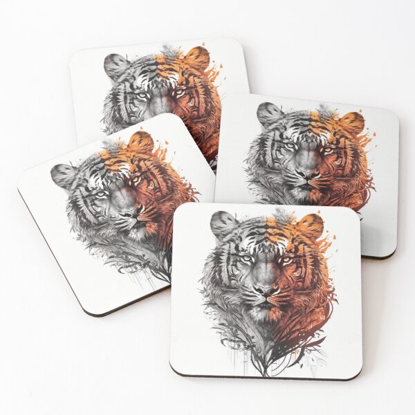 Item preview, Ink and Pencil Illustration of a Majestic Tiger designed and sold by CharismaDesigns.