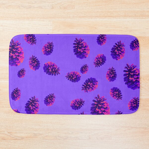 Item preview, Purple Pink Neon Pine Cones - lavender background - pattern designed and sold by Merethe Soltvedt.