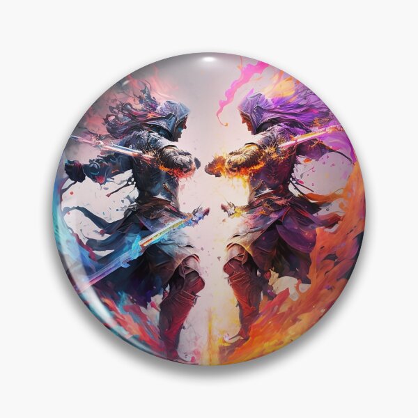 Item preview, Warriors fighting in an explosion of colors designed and sold by AloneARTS.