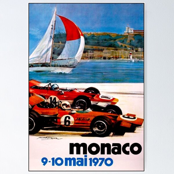 Affiche vintage GP de Monaco F1 2006 - Fineartsfrance