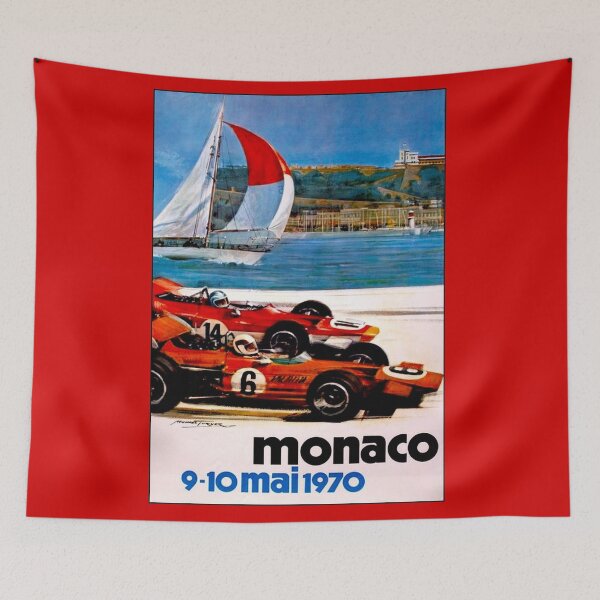 Item preview, MONACO : Vintage 1970 Auto Racing Advertising Print designed and sold by posterbobs.