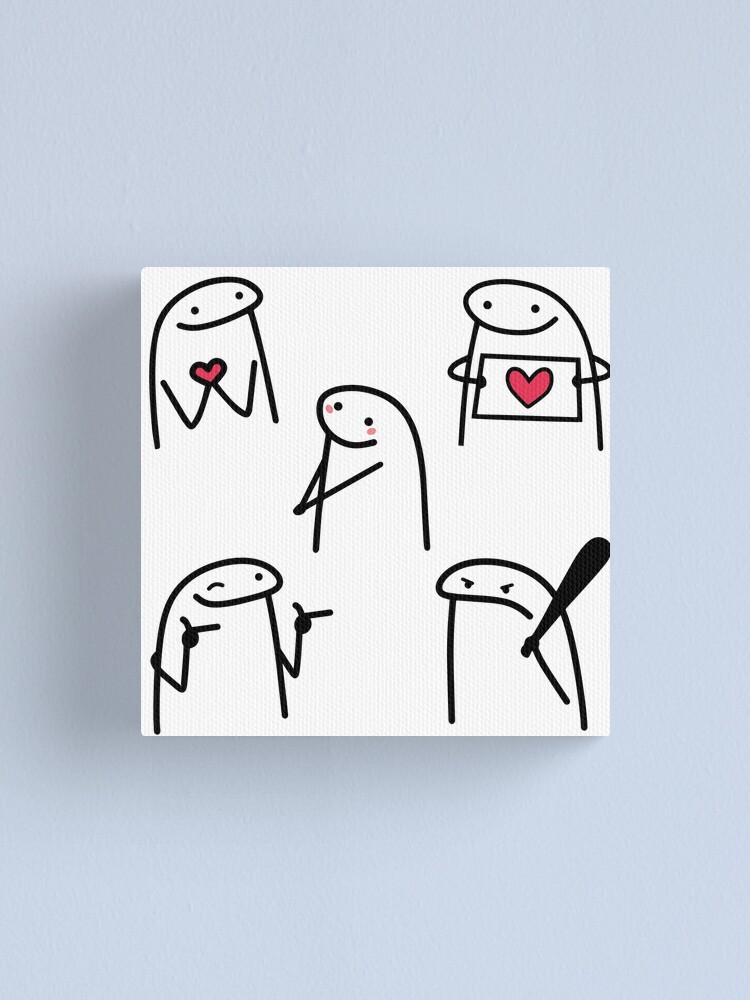 Flork in love meme pack, bundle | Art Board Print