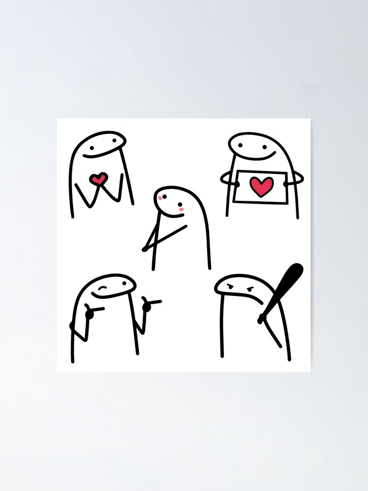 Flork in love meme pack, bundle Canvas Print for Sale by LatinoPower