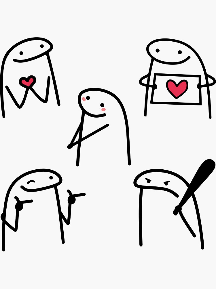 Flork in love meme pack, bundle Sticker for Sale by LatinoPower