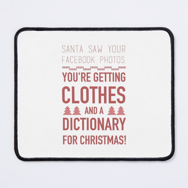 Item preview, Santa Claus Saw Your Facebook Photos designed and sold by bubbliciousart.