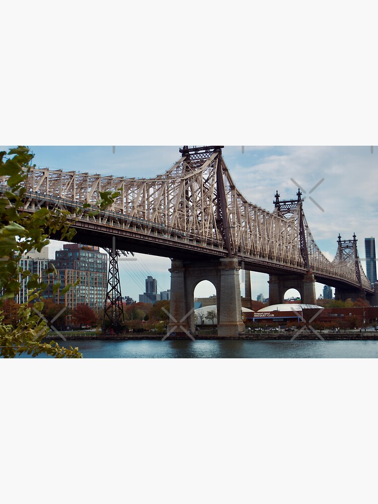 Thumbnail 3 of 3, Sticker, QUEENSBORO BRIDGE NEW YORK MANHATTAN ROOSVELT ISLAND designed and sold by teruyalab.