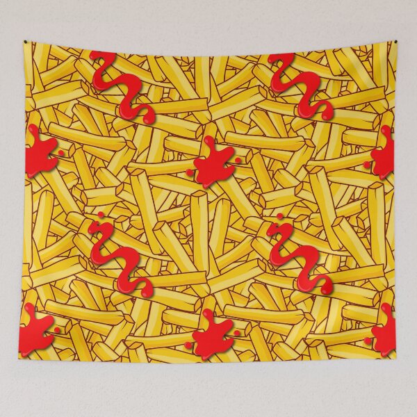 Item preview, French Fries and Ketchup Pattern designed and sold by CreativeBridge.