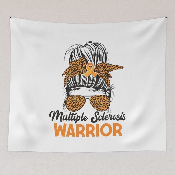 Item preview, Multiple Sclerosis Awareness Warrior Messy Bun Orange Ribbon designed and sold by Best Designer.