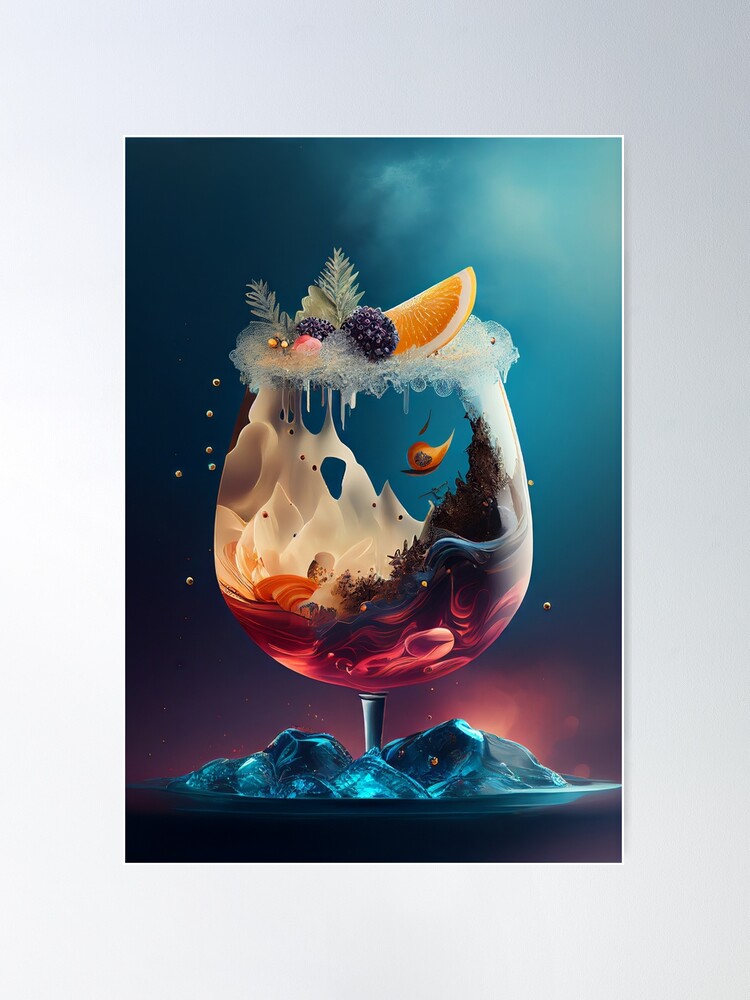 Fancy Cocktail Glass Drink - Affordable Poster - Photowall