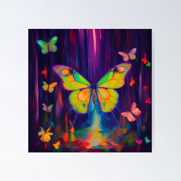 Aperçu de l'œuvre Papillon de lumière noire créée et vendue par toyjesus.