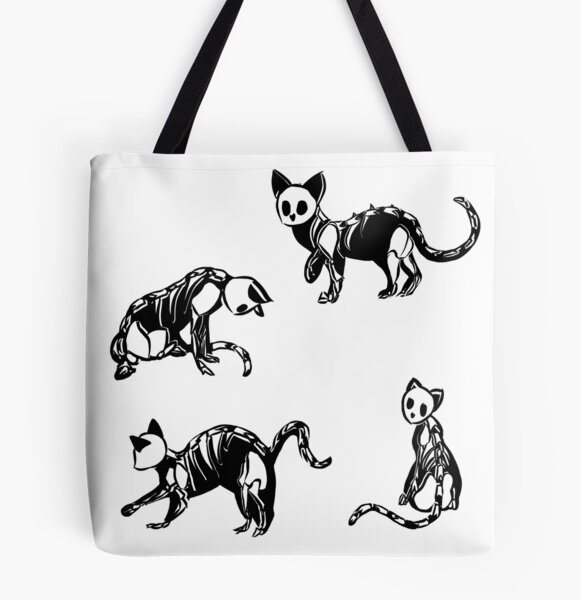 Cartoon cat heads black pattern Classic Sublimation Tote Bag – I love  Veterinary