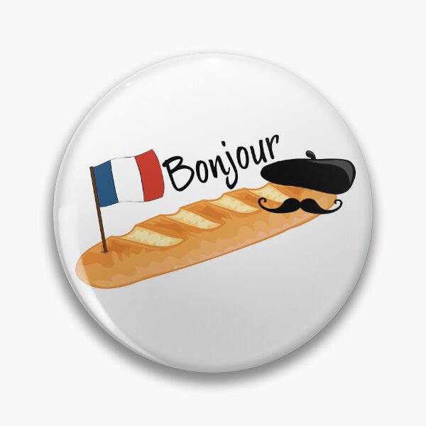 Item preview, Bonjour Oui Oui Baguette - Funny French  designed and sold by TheInkElephant.