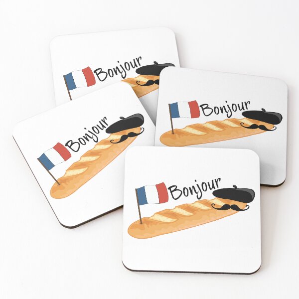 Item preview, Bonjour Oui Oui Baguette - Funny French  designed and sold by TheInkElephant.
